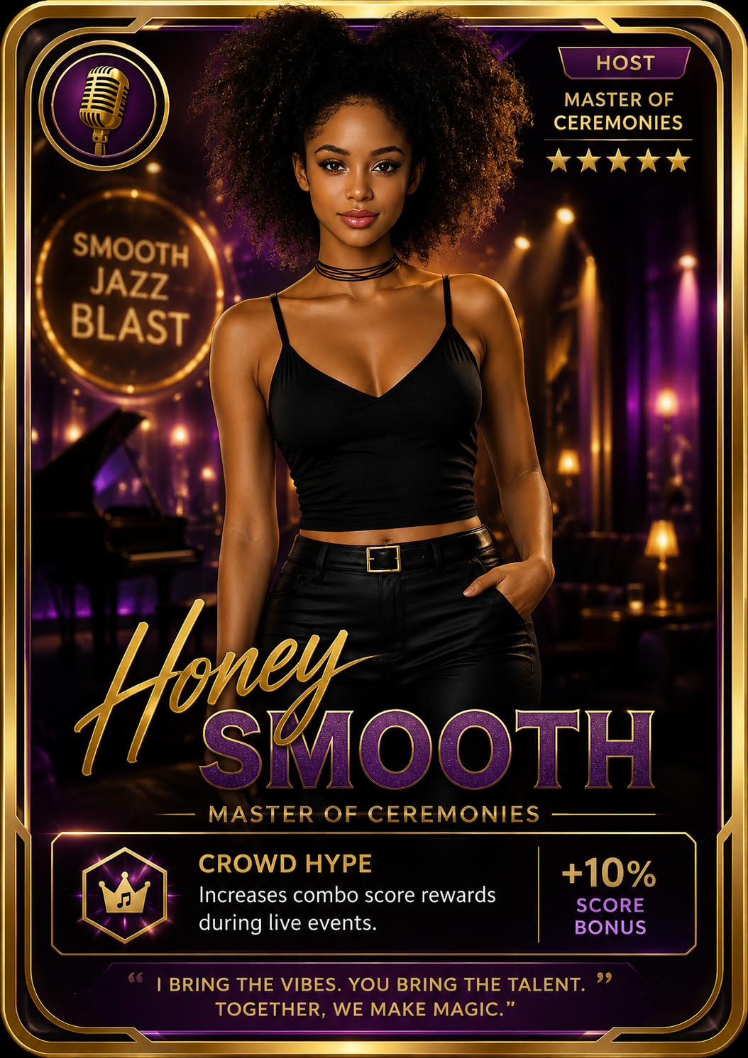 Honey Smooth collectible character card