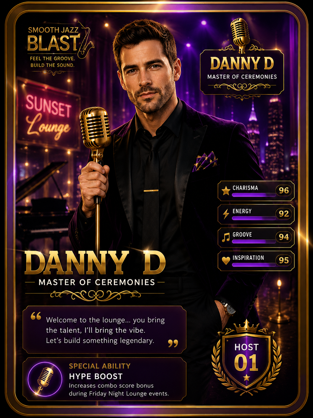 Danny D collectible character card